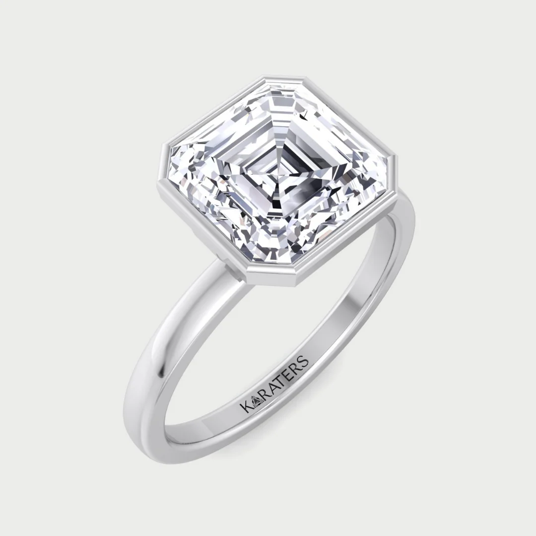Bezel Lab Diamond Engagement Rings