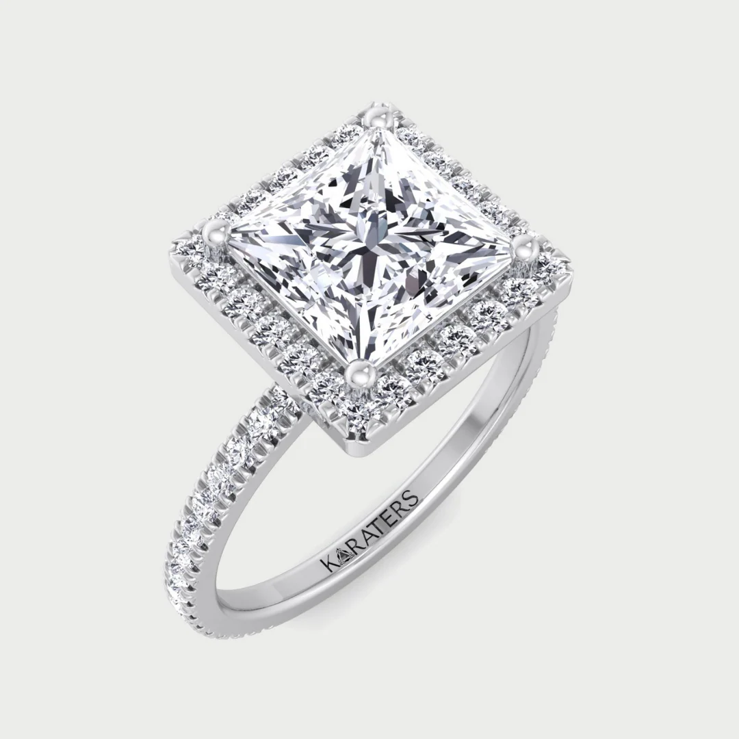 Princess Lab Diamond Engagement Rings